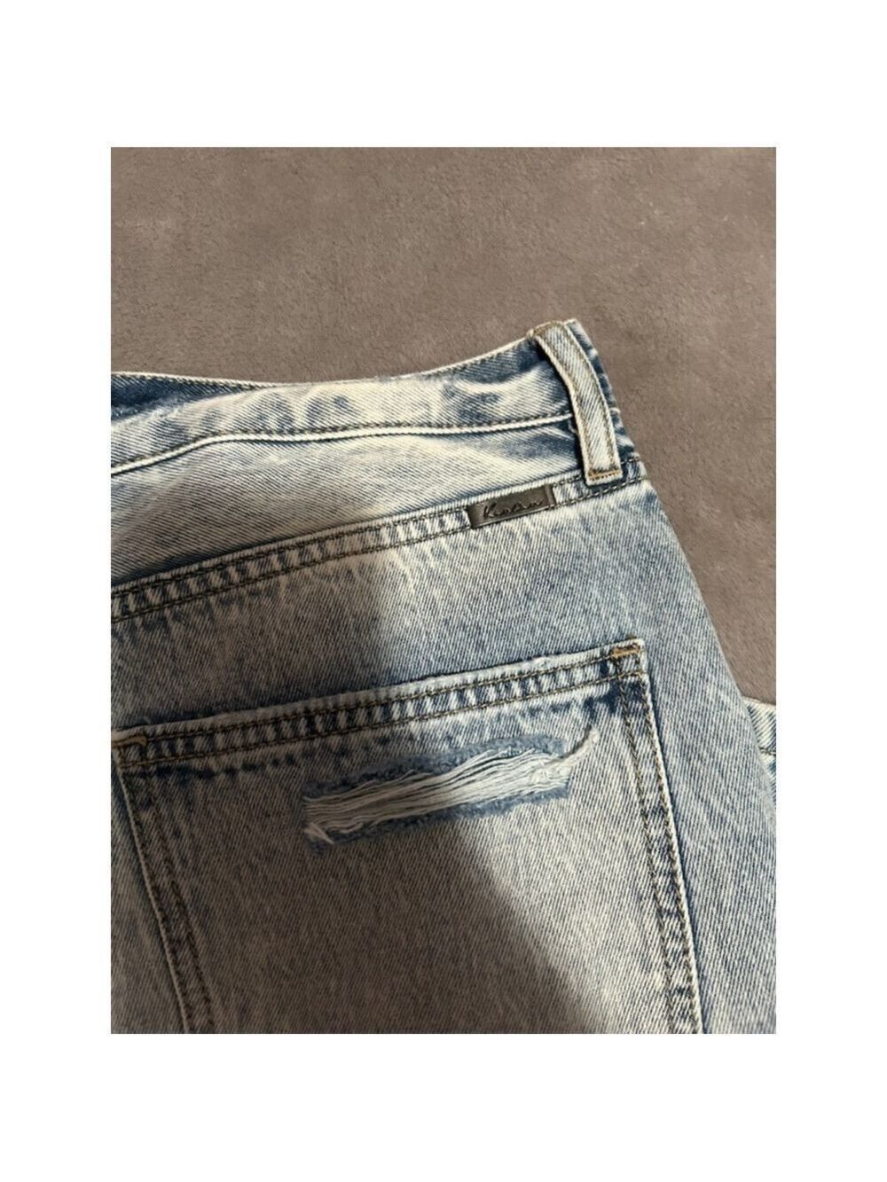 Women's Kancan Light Blue Distressed Straight Leg Jeans Size 9 - Picture 4 of 5